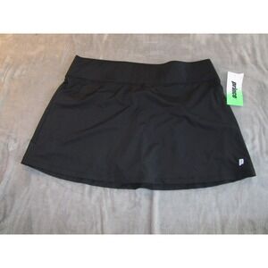 Prince Women Match Knit Skort Black Tennis Pickleball Athletic Skirt XL NEW